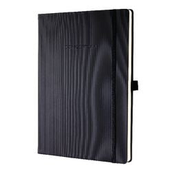 Notitieboek sigel chamois papier 80g m2 21x29,7cm gelijnd geribbeld 194blz 97vel