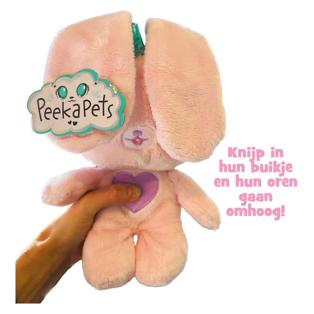 Spectron kiekeboes konijntje pluchen knuffel - wit