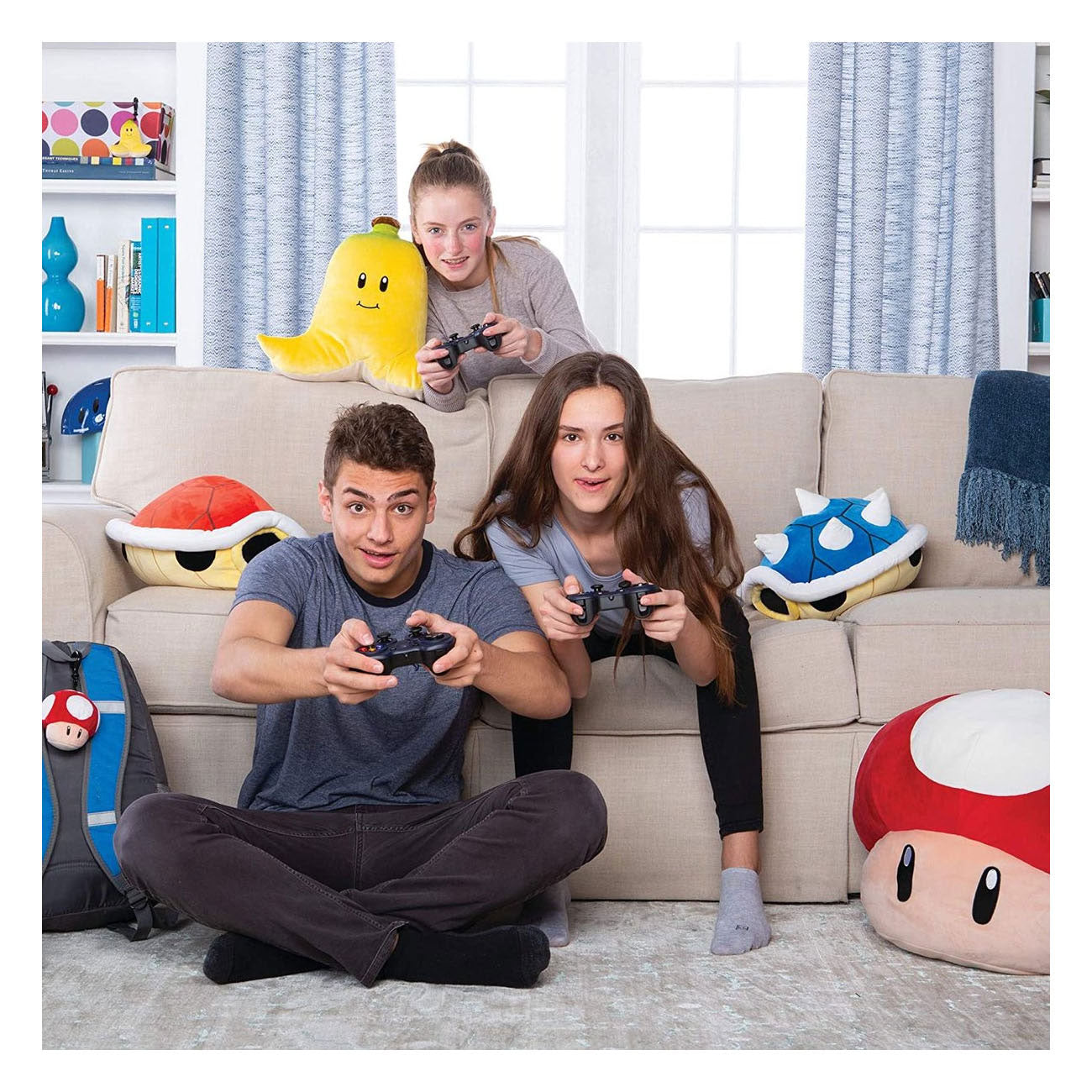 Tomy mocchi mocchi mega super mario paddestoel pluchen knuffel
