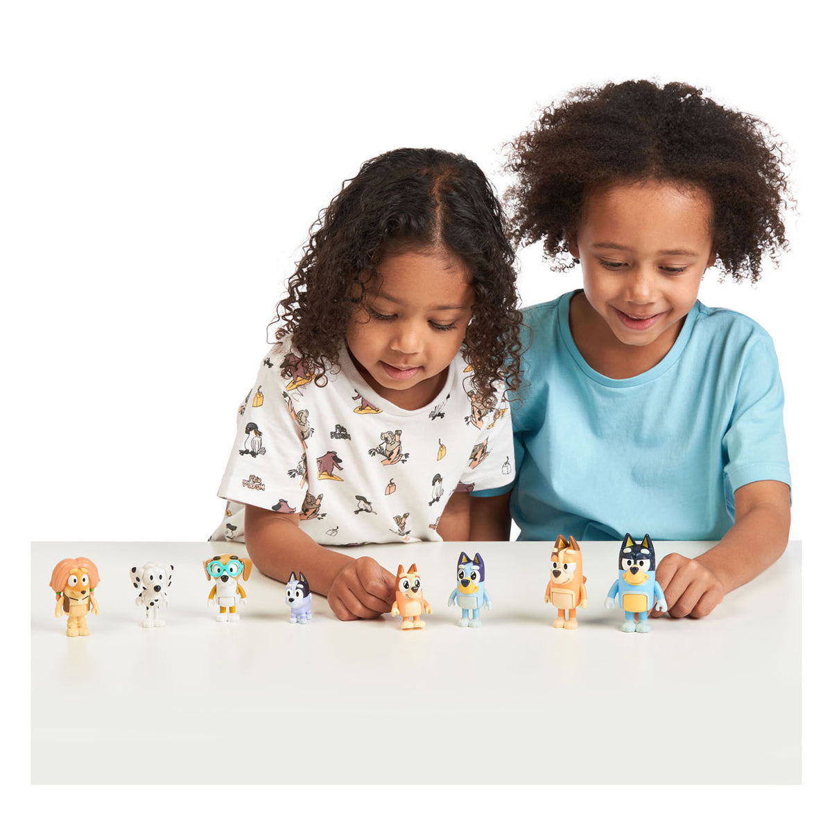 Moose bluey speelfiguren familie vrienden, 8st.