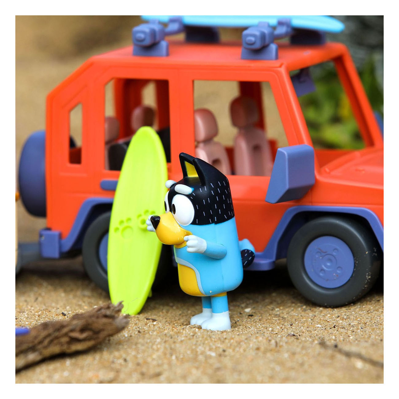 Moose Toys bluey 4wd auto en kampeeravonturen luxe speelset