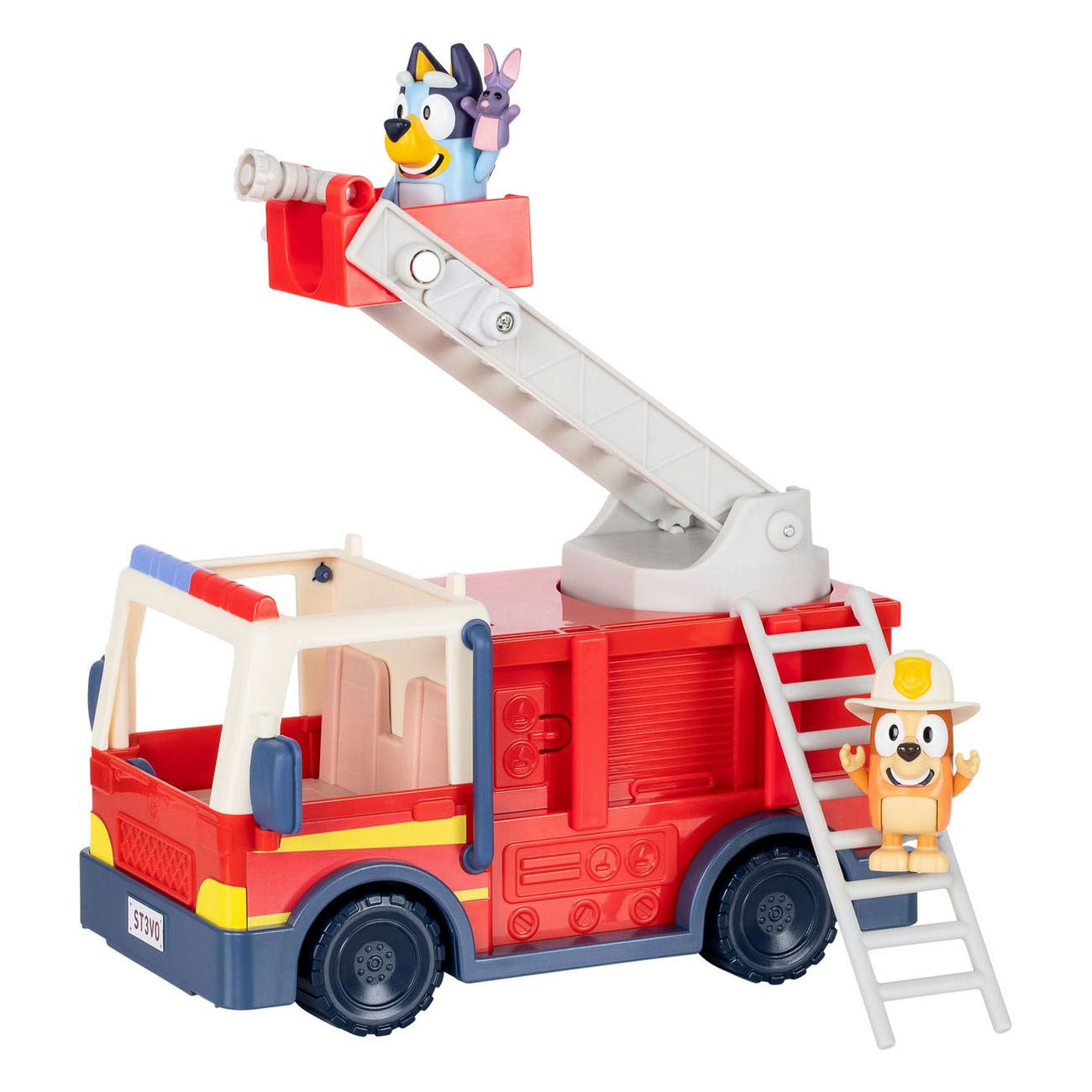 Elandspeelgoed bluey's brandweerwagen met 2 speelfiguren