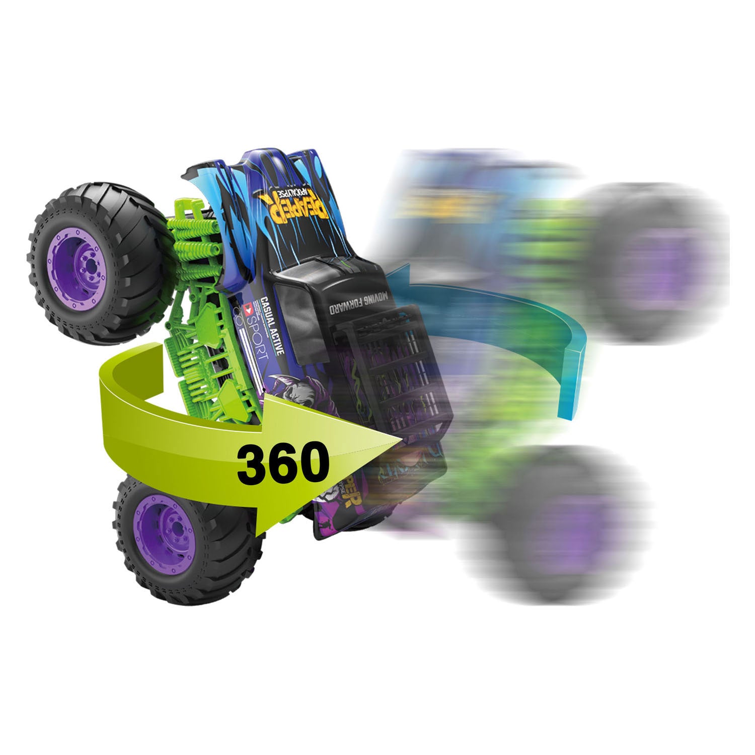 Gear2play rc bestuurbare auto monster truck reaper apocalyps