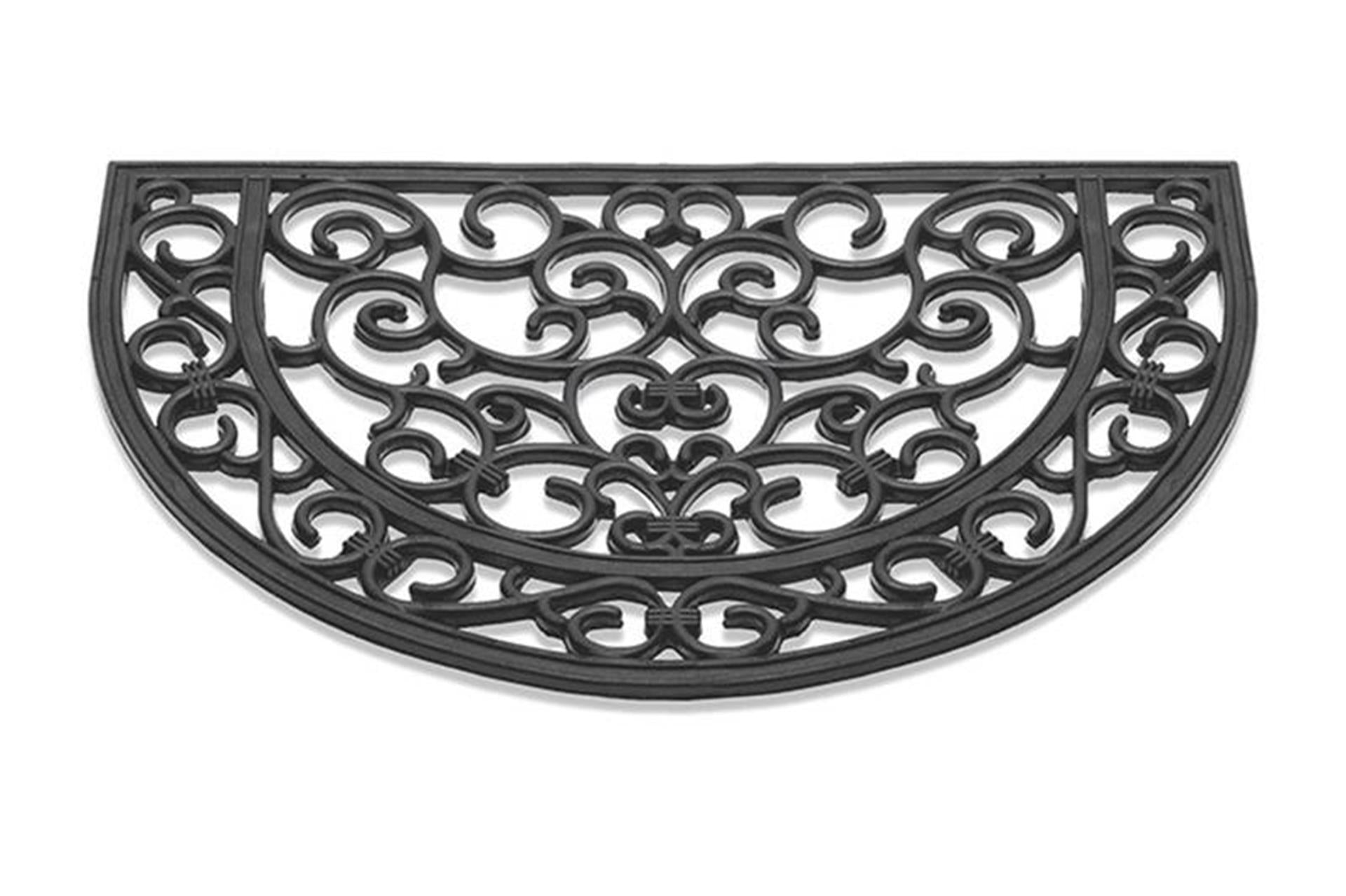 Hq deurmat antiek halfrond rubber 40x60cm