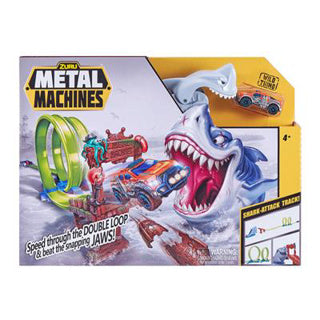 Zuru metal machines shark aanval racebaan met diecast auto