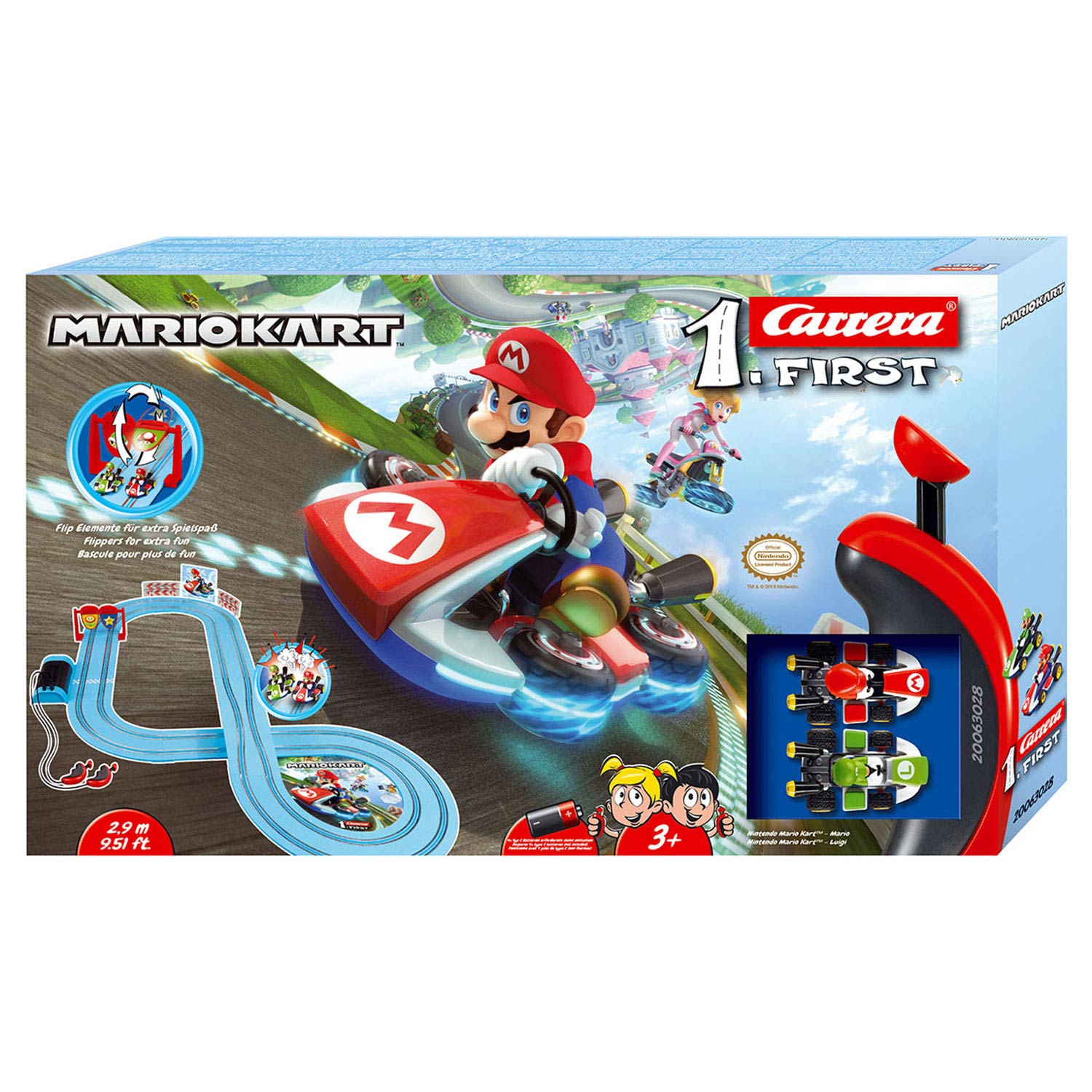 Carrera Eerste Racebaan, 2,9m - Mario Kart