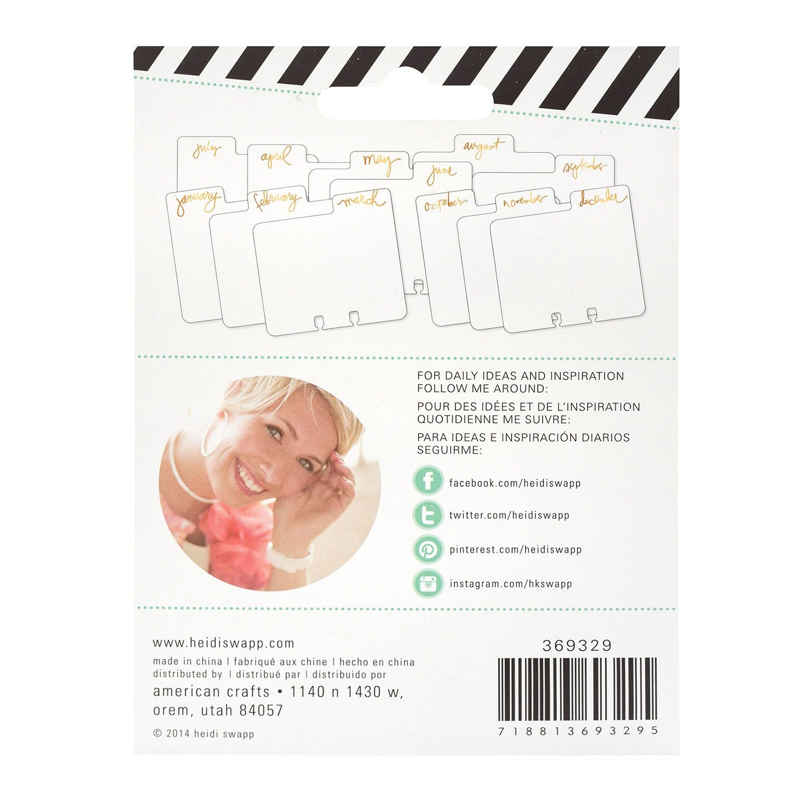 Heidi swapp • memorydex monthly cards gold foil