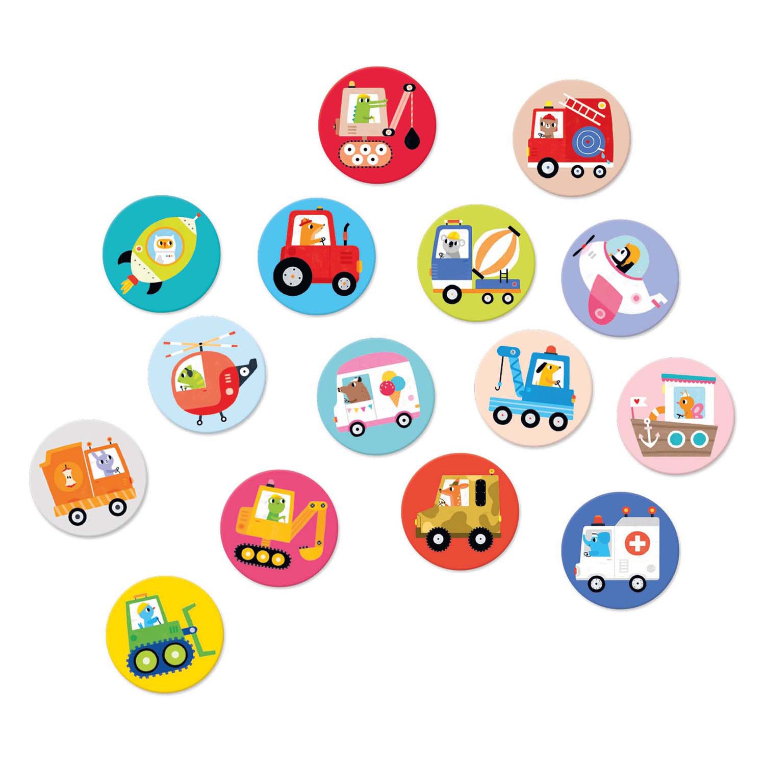 Banana panda - on-the-go memory spel voertuigen - 30dlg.