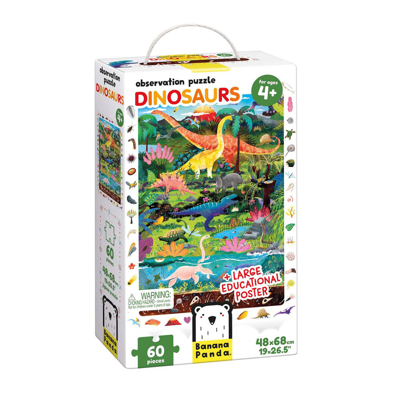 Banana panda - zoek en kijk puzzel dinosaurussen - 60st.