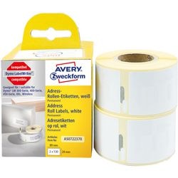 Avery zweckform adresetiketten as0722370 permanent wit