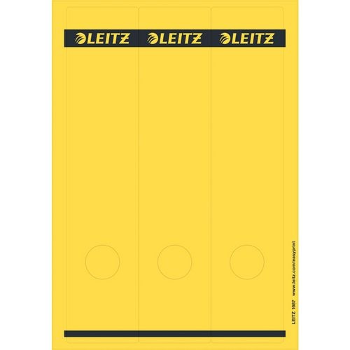 Ordnerrugetiketten leitz geel 75 stuks papier