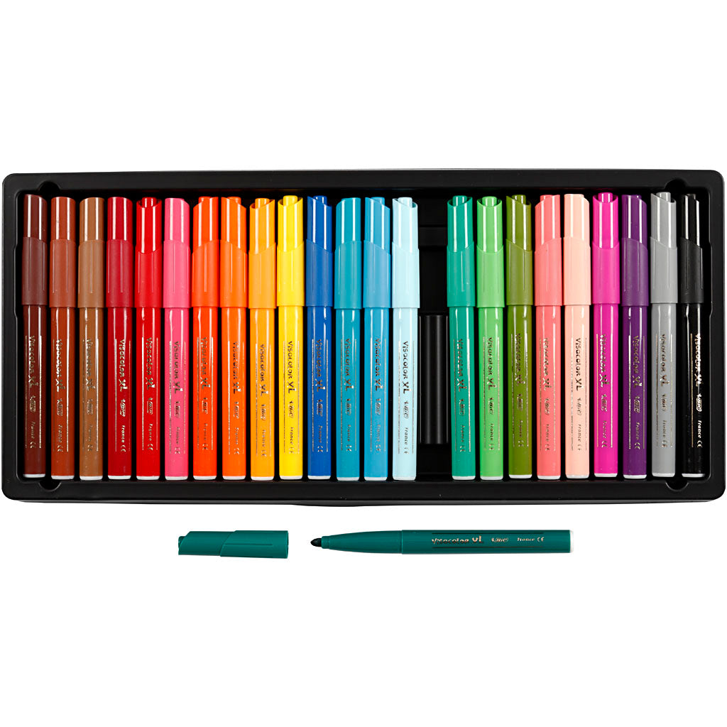 Bic https: www.cchobby.nl -visa-kleur-marker-lijndikte-3-mm-diverse-kleuren-24-stuk-1-doos
