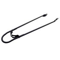 Barre de garde-boue 28 avec pare-chocs et trou de 6 mm - noir mat