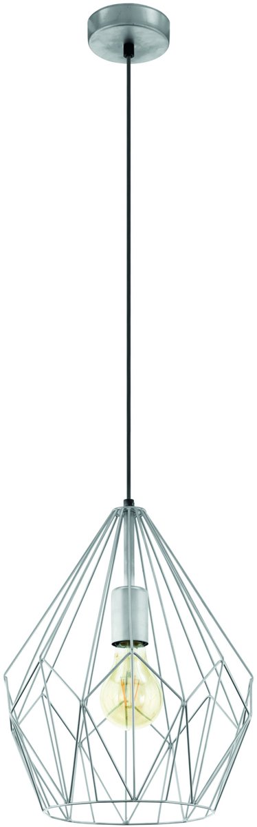 Eglo carlton hanglamp - e27 - ø 31 cm - zilver