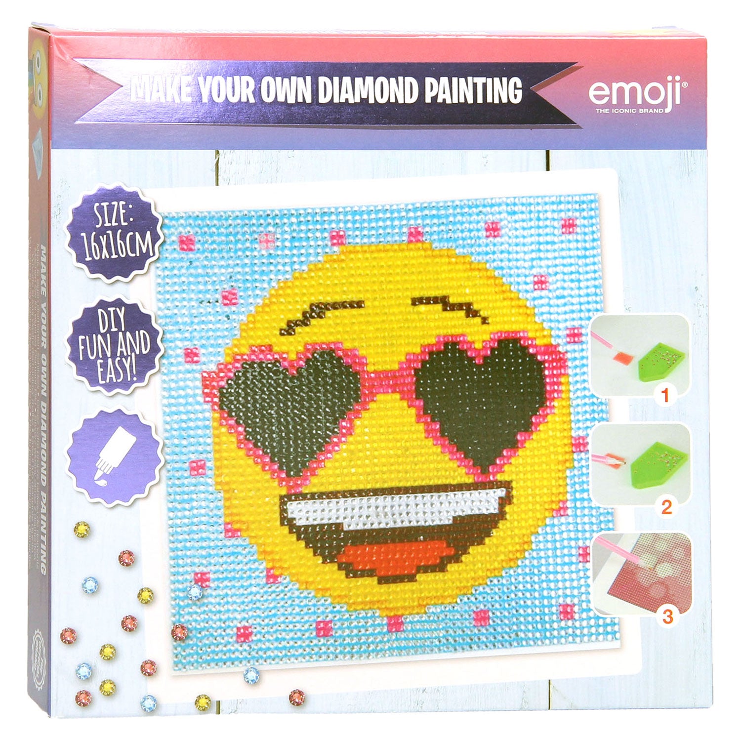 Sambro emoji diamant schilderij - bril