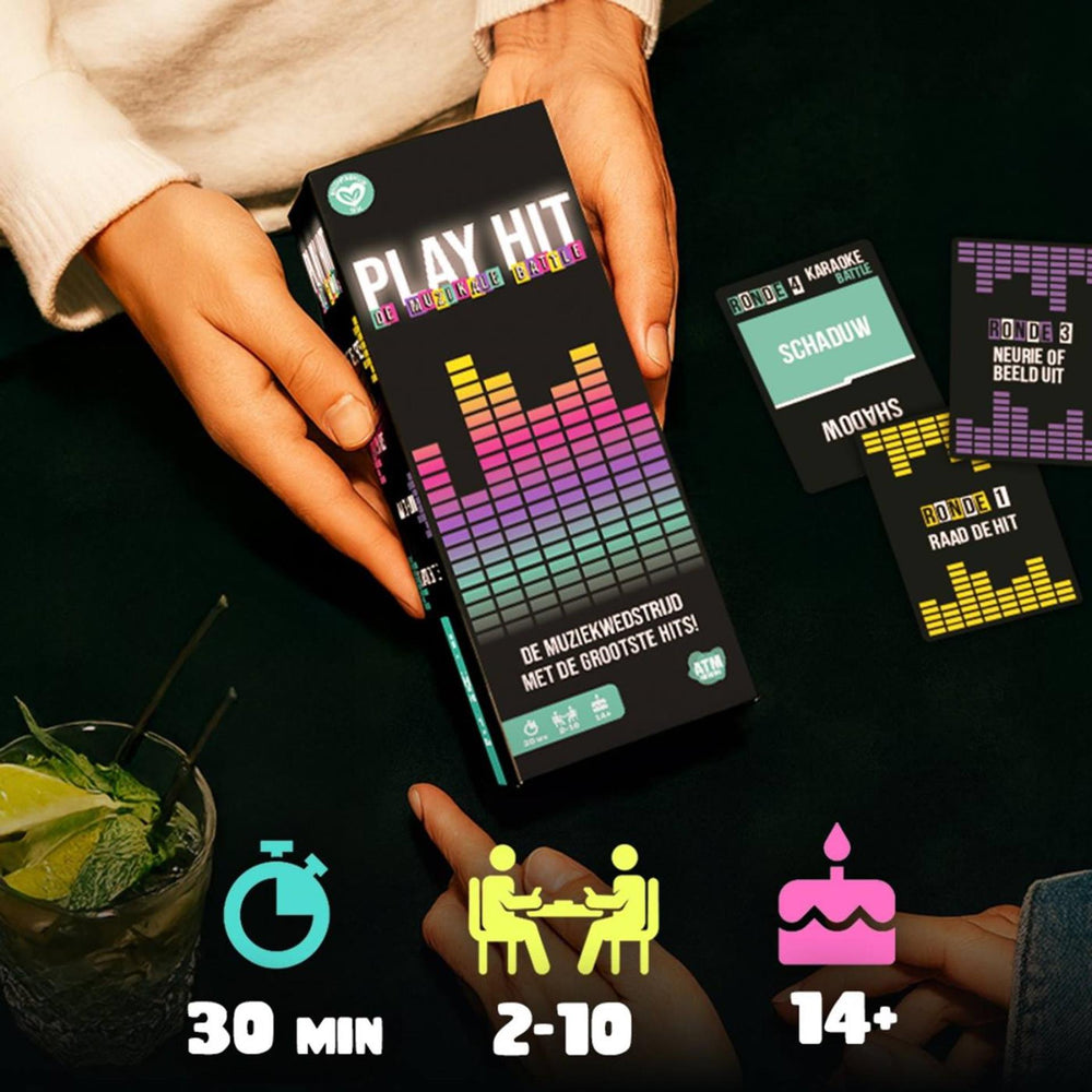 Asmodee play hit: de muzikale battle – actief hilarisch partyspel - perfect voor feestjes en familieavonden - test je muziekkennis!