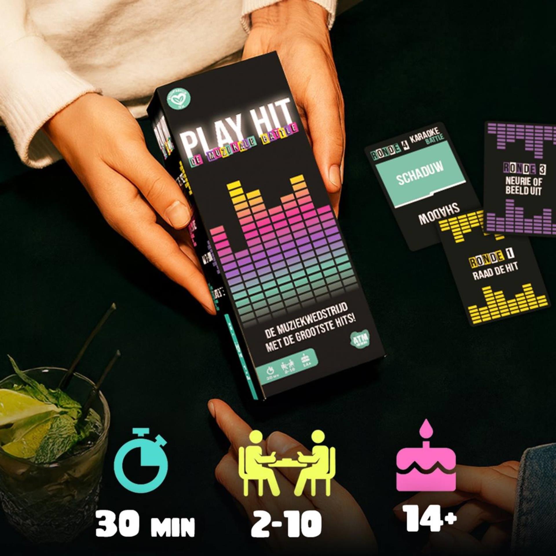 Asmodee play hit: de muzikale battle – actief hilarisch partyspel - perfect voor feestjes en familieavonden - test je muziekkennis!