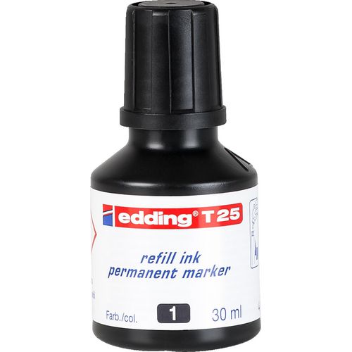 Navulinkt permanent marker edding t25 zwart