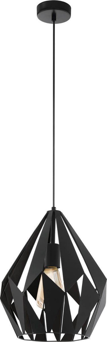 Eglo carlton 1 hanglamp - e27 - ø 31 cm - zwart