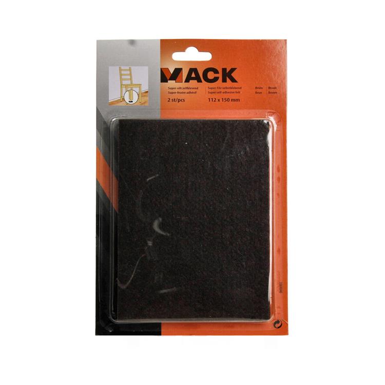 Mack 1069040 - super-vilt zelfklevend bruin 112 x 150 mm 2 st pcs | 12 stuks