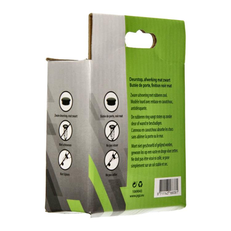 Mack 1069043 - zware deurstop zwart 1,3 kg ø 95mm hoogte 35mm | 6 stuks