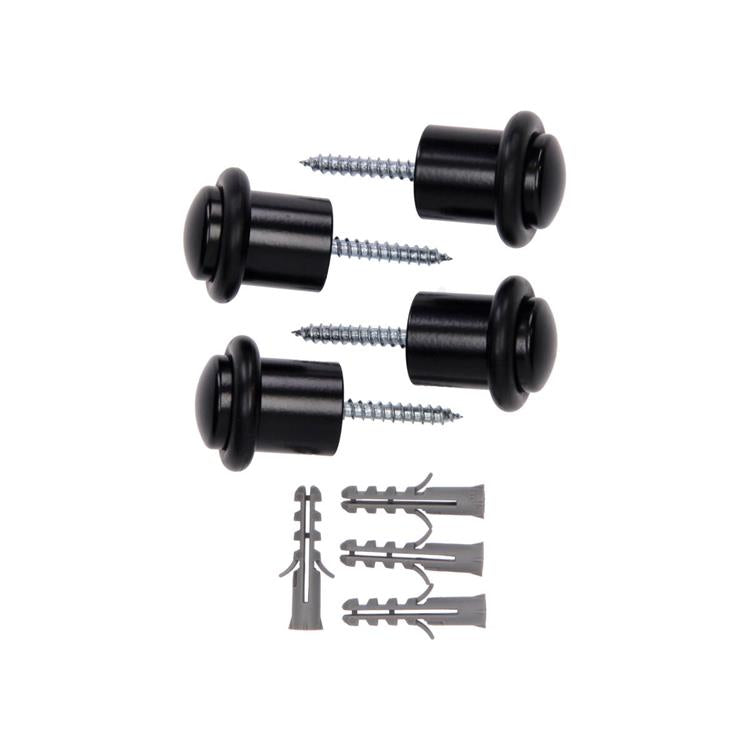Mack 1069379 - deurstop cilindermodel zwart ø 20h30 mm 4 st pc | 6 stuks