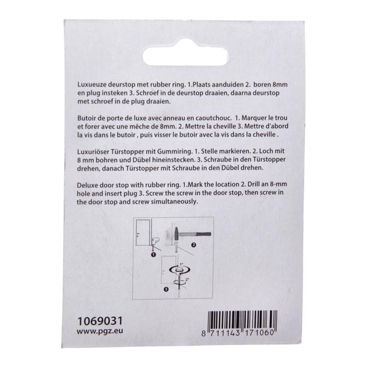 Mack 1069031 - deurstop cilindermodel zwart ø 30h35 mm 1 st pc | 6 stuks