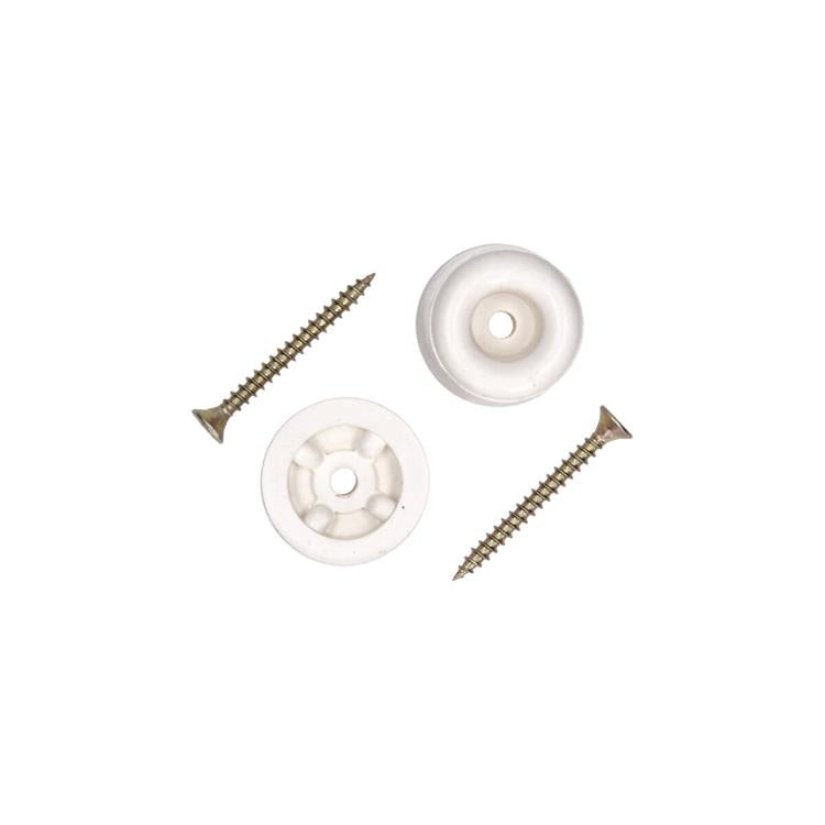 Mack 1069046 - deurstop rubber + schroef wit 30 x 35 mm 2 st pcs | 6 stuks