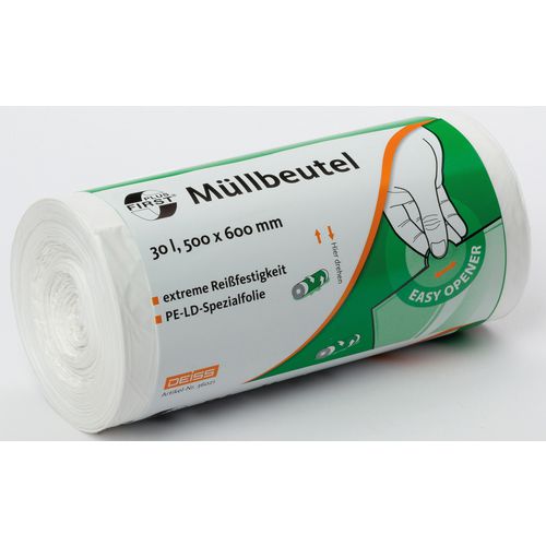Vuilniszakken deiss 30l 50 stuks