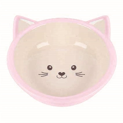Happy pet voerbak kitten roze crème