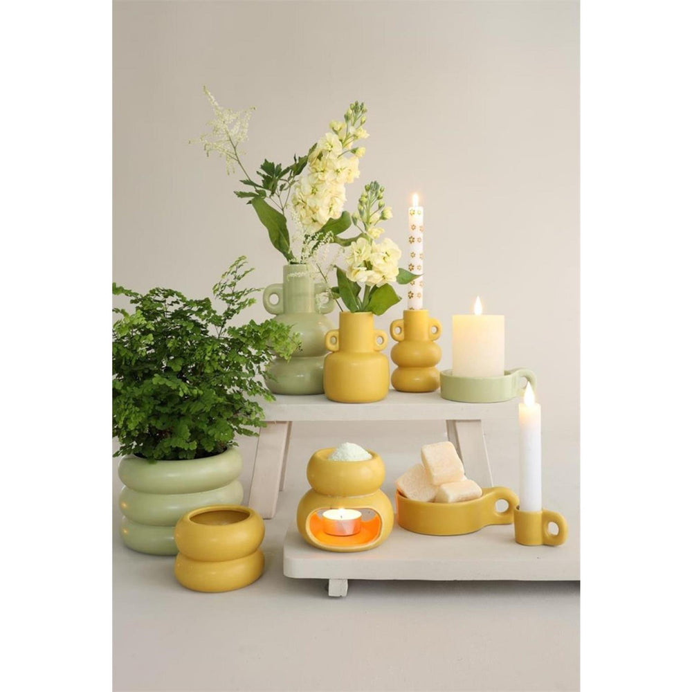 Ideas 4 seasons chubby brander mosterdgeel ø10xh9cm