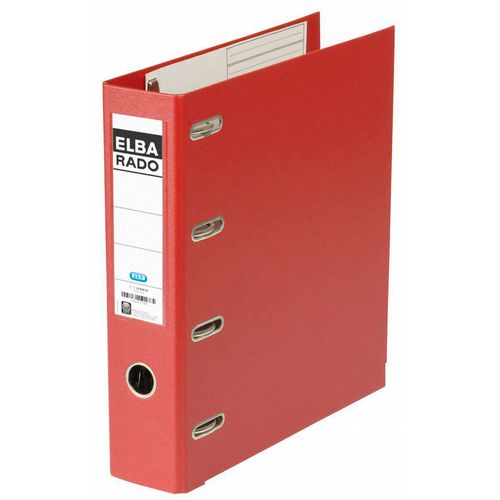 Ordner elba rado plast rood a4 500 vel karton pvc