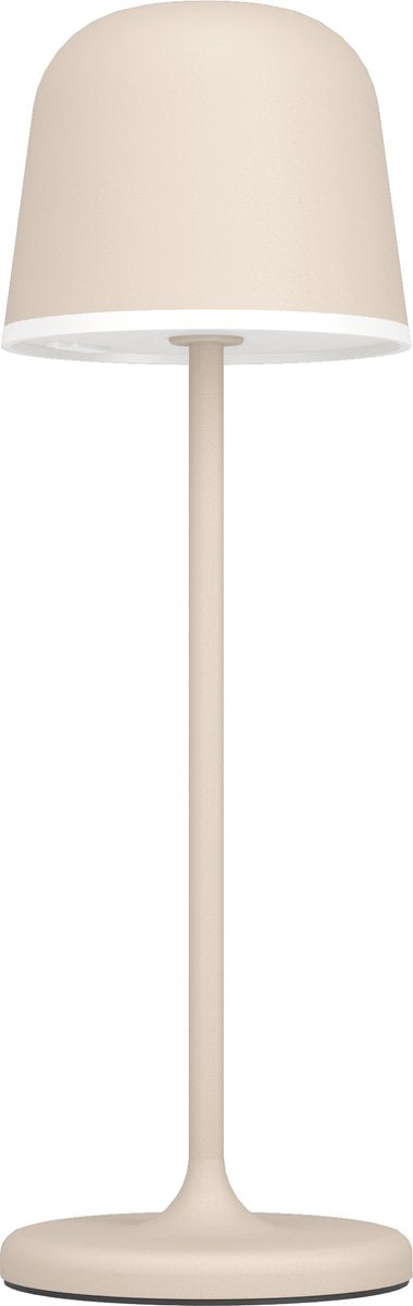 Eglo mannera tafellamp - aanraakdimmer - 34 cm - oplaadbaar (tot 38 uur licht) - aluminium - zandkleur wit - draadloos - binnen en buiten