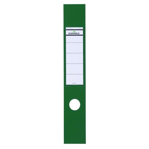 Zelfklevend rugetiket durable kunststof lang breed groen