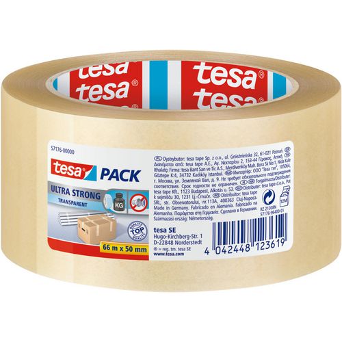 Tesa verpakkingstape pack ultra strong transparant