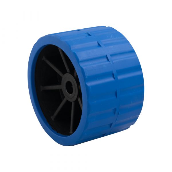 Boot-zijrol blauw 120x75, as 15 mm.