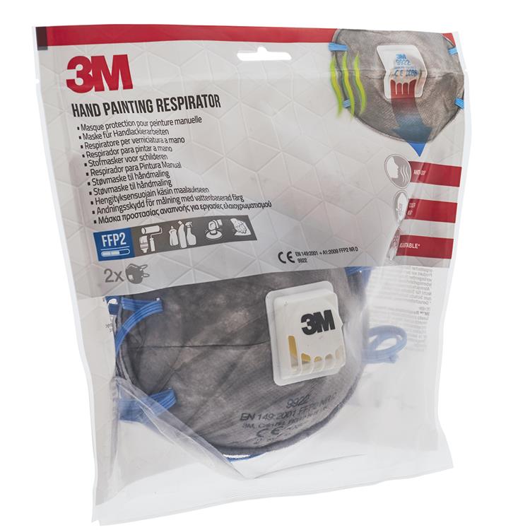 3m 1062057 - fijnstofmaker geuren ffp2 met uitademventiel | 2 stuks