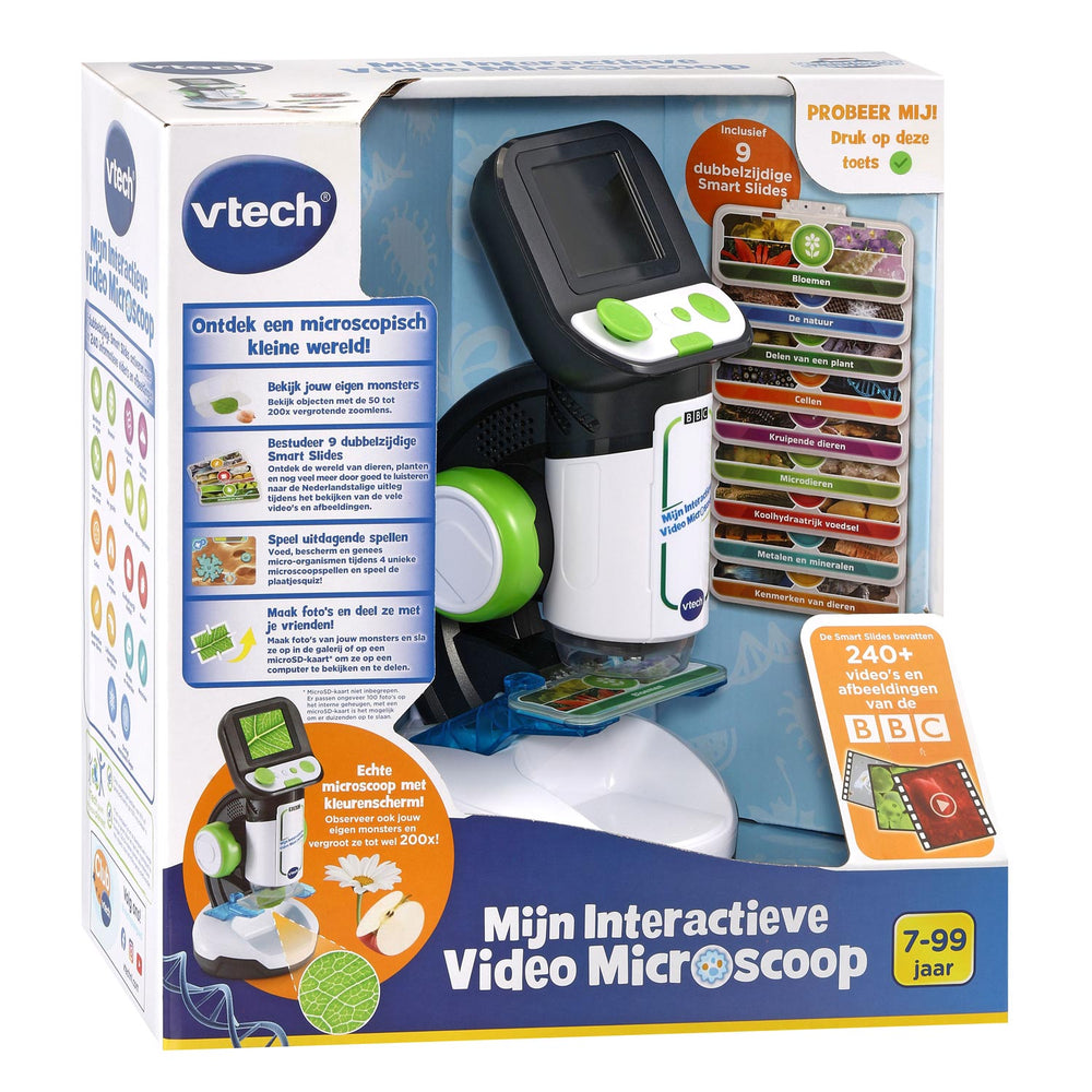 Vtech mijn interactieve video microscoop voor kinderen - educatief interactief speelgoed - maak kennis met de microscopisch kleine wereld - cadeau - vanaf 7 jaar