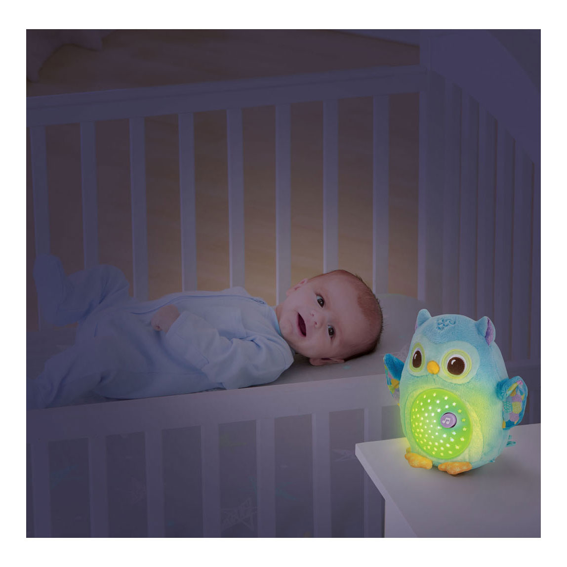 Vtech bedtijd uiltje blauw - interactieve knuffel - muziek en natuurgeluiden - van 0 tot 6 jaar