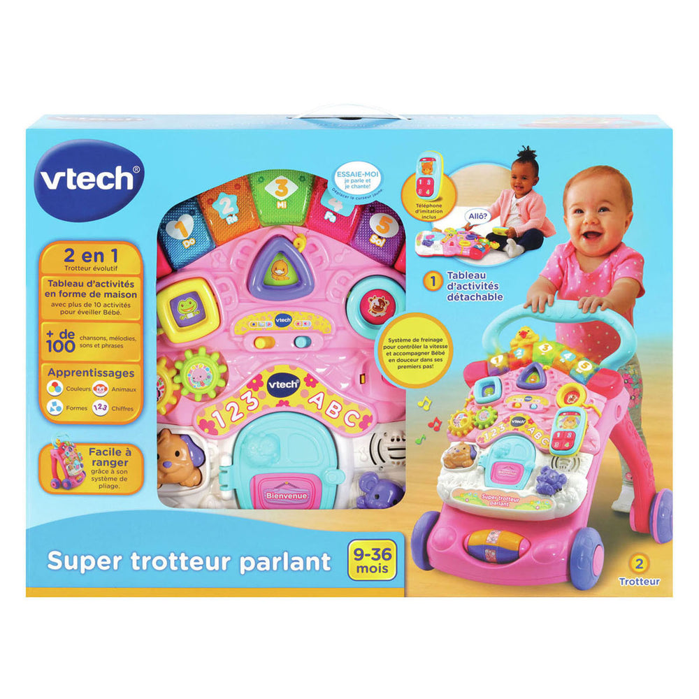 Vtech 2-in-1 activiteiten loopwagen roze