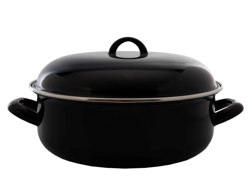Kitchen tools braadpan staal geemailleerd zwart 24cm