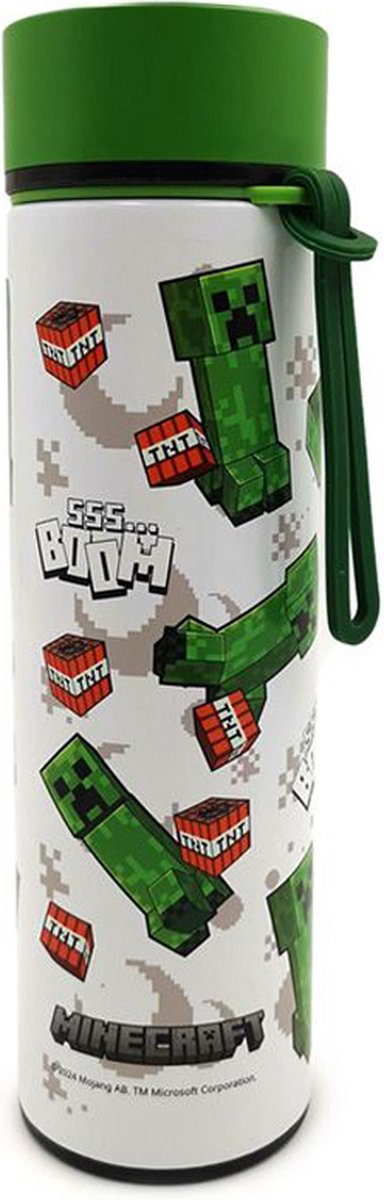Minecraft 555 boom thermosflessen 450ml thermometer