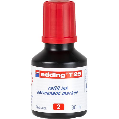 Navulinkt edding t25 rood 30ml