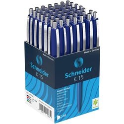 Schneider schrijfwaren schneider balpen - k15 - blauw - 50 stuks - s-3083-50