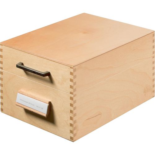 Houten kaartenbak han voor a6 19,3 x 25 x 14,4 cm