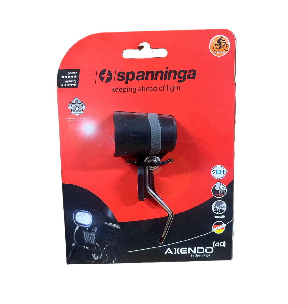 Spanninga koplamp Axendo 40 XE E-bike 6V-36V