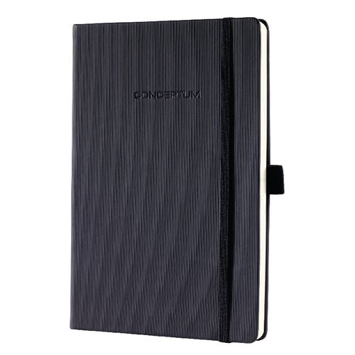 Sigel notitieboek a5 213x295x20mm 80g m2 zwart geruit