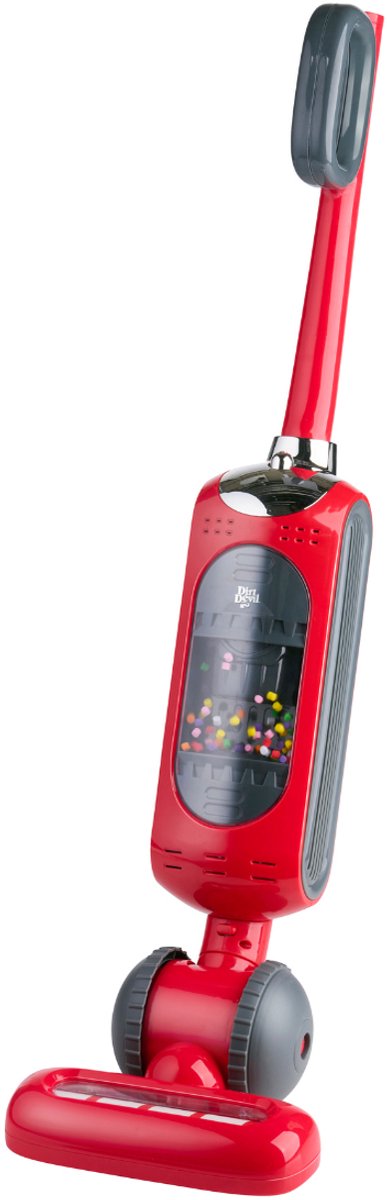 Dirt devil speelgoed stofzuiger – kinder steelstofzuiger met werkende zuigfunctie en realistisch geluid – voor jongens en meisjes vanaf 3 jaar - rood grijs