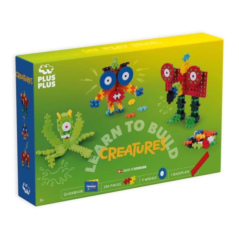Plus-plus learn to build monsters 240 delige bouwset - 3907 - bouwspeelgoed - constructiespeelgoed - set met bouwstenen - vanaf 5 jaar