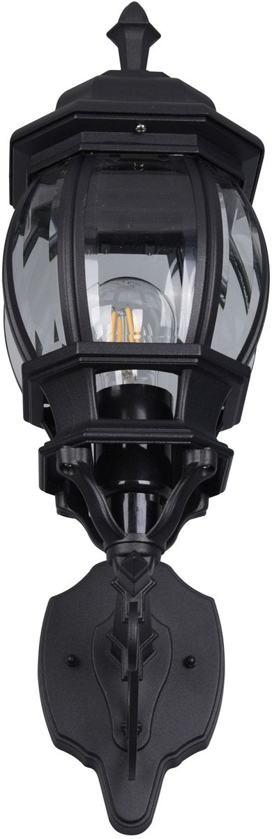 Trio elvo - wandlamp - zwart mat - excl. 1x e27 4w - buitenverlichting - ip23